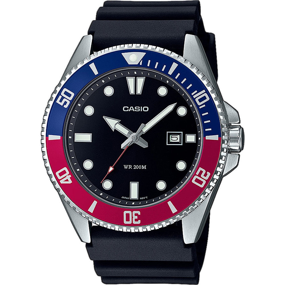 CASIO SPORT DIVER DATE 200M - BLACK MDV-107-1A3VEF Date - Armbanduhr 44 mm Schwarz