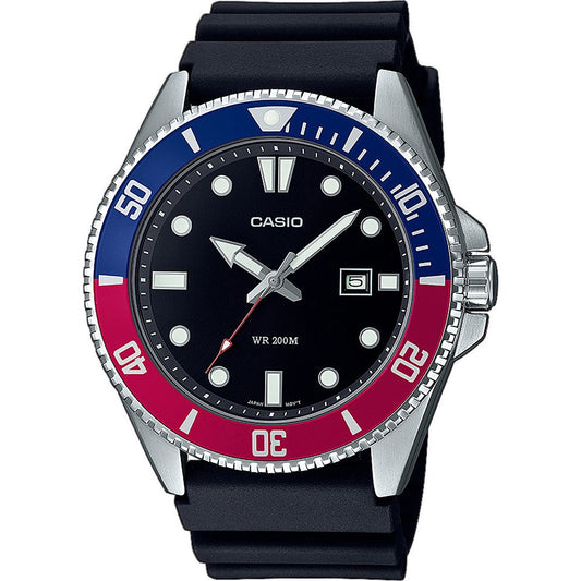 CASIO SPORT DIVER DATE 200M - BLACK MDV-107-1A3VEF Date - Armbanduhr 44 mm Schwarz