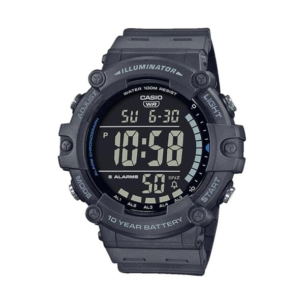 CASIO SPORT DIVER - ILLUMINATOR WORLDTIME 10 YEARS BATTERY - GREY AE-1500WH-8BVEF Multifunction - Armbanduhr 51 mm Grau