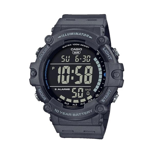 CASIO SPORT DIVER - ILLUMINATOR WORLDTIME 10 YEARS BATTERY - GREY AE-1500WH-8BVEF Multifunction - Armbanduhr 51 mm Grau