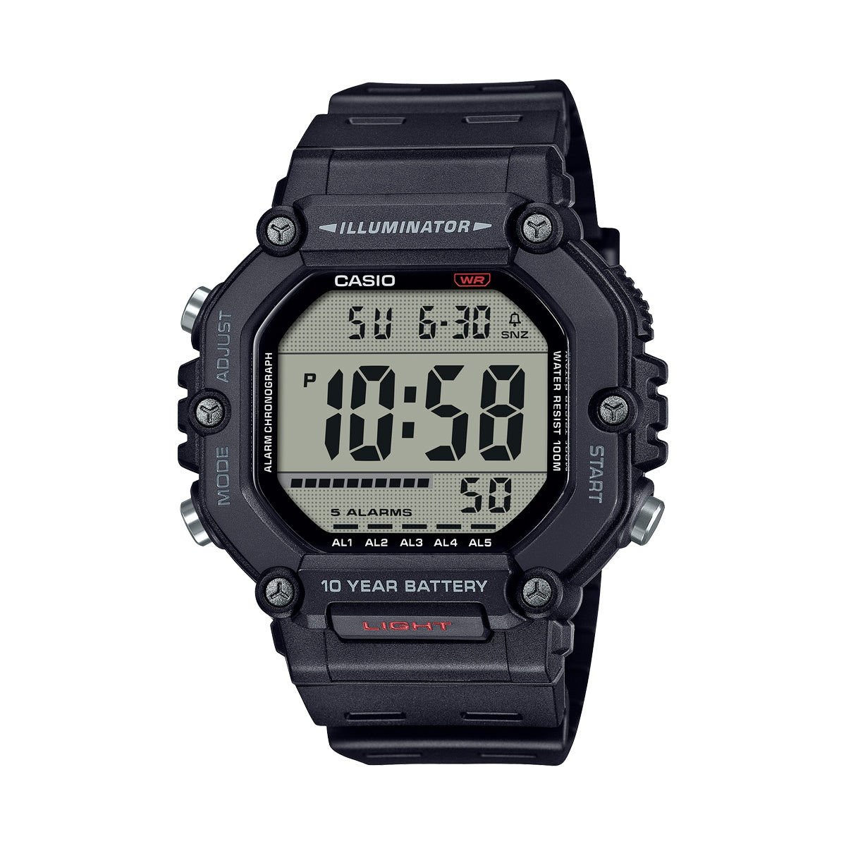 CASIO SPORT DIVER - OVERSIZE 10 YEARS BATTERY - BLACK AE-1600H-1AVEF Multifunction - Armbanduhr 49.5 mm Schwarz