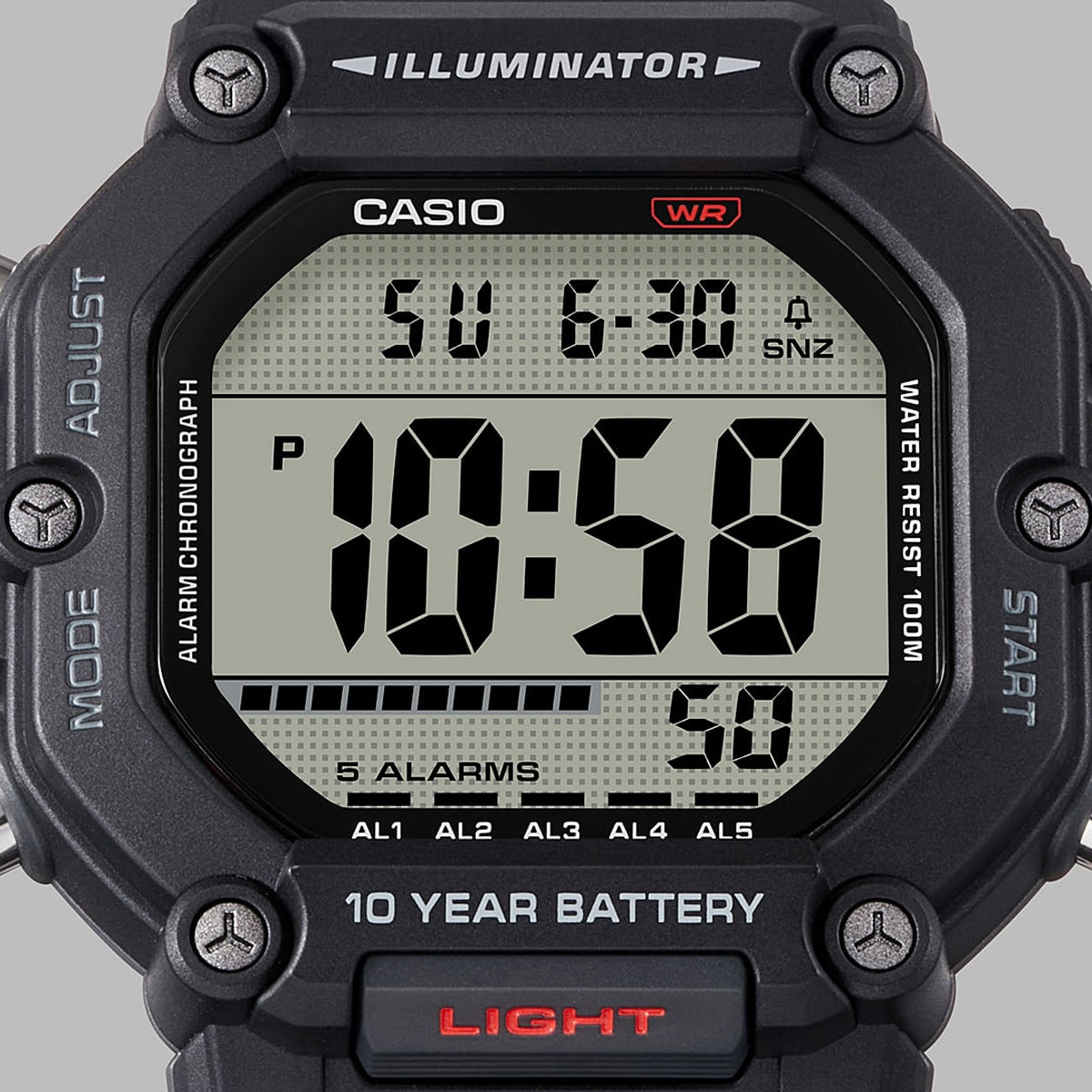 CASIO SPORT DIVER - OVERSIZE 10 YEARS BATTERY - BLACK AE-1600H-1AVEF Multifunction - Armbanduhr 49.5 mm Schwarz ansicht-3
