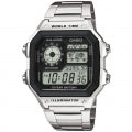 CASIO SPORT DIVER - WORLD TIME ILLUMINATOR 5 ALARMS - FUTURE CLASSIC COLLECTION - SILVER STEEL AE-1200WHD-1AVDF Dual Time - Armbanduhr 42 mm Silber ansicht-2