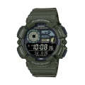 CASIO SPORT ILLUMINATOR 10 YEARS BATTERY - ARMY GREEN WS-1500H-3BVEF Multifunction - Armbanduhr 50 mm Grün ansicht-2