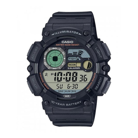CASIO SPORT ILLUMINATOR 10 YEARS BATTERY - BLACK WS-1500H-1AVEF Moonphase - Armbanduhr 50 mm Schwarz