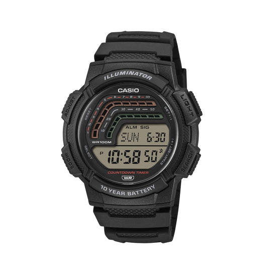 CASIO SPORT ILLUMINATOR - 10 YEARS BATTERY - BLACK WS-1800-1AVEF Multifunction - Armbanduhr 45 mm Schwarz