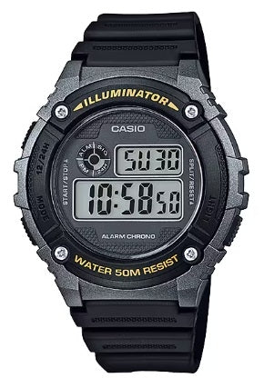 CASIO SPORT ILLUMINATOR - BLACK W-216H-1BVDF Multifunction - Armbanduhr 43.5 mm Schwarz