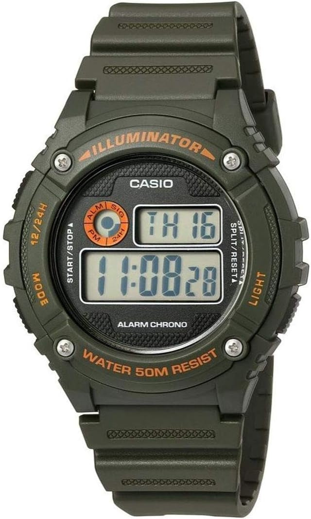 CASIO SPORT ILLUMINATOR - GREEN W-216H-3BVDF Multifunction - Armbanduhr 43.5 mm Grün