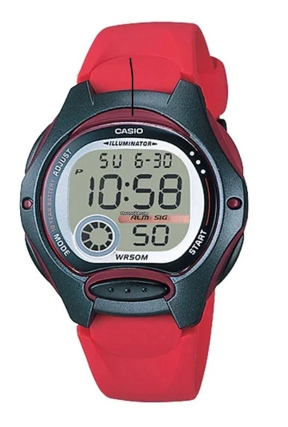 CASIO SPORT ILLUMINATOR - RED LW-200-4AVDF Calendar - Armbanduhr 34 mm Rot