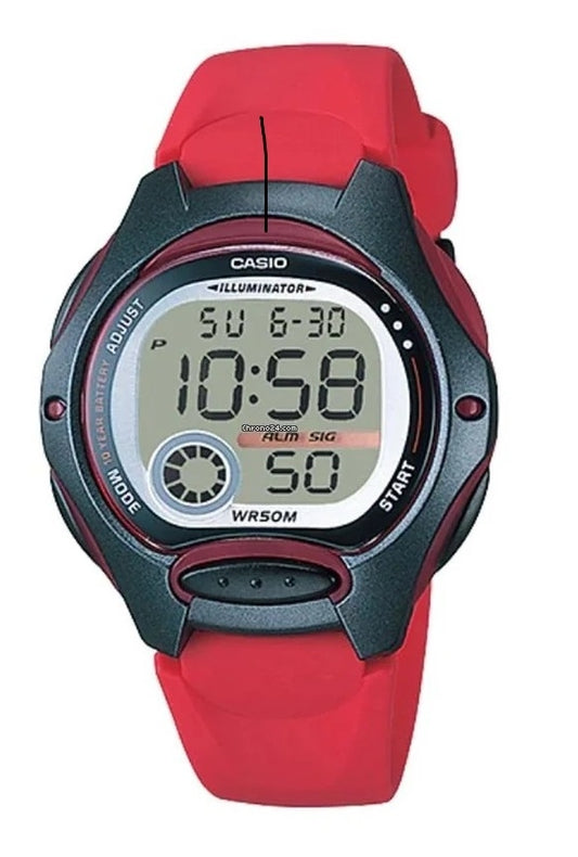 CASIO SPORT ILLUMINATOR - RED LW-200-4AVDF Calendar - Armbanduhr 34 mm Rot