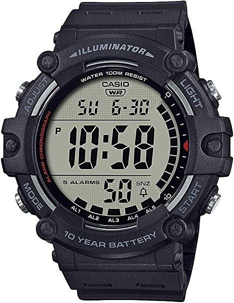 CASIO SPORT ILLUMINATOR WORLDTIME 10 YEARS BATTERY - BLACK AE-1500WH-1AVCF Multifunction - Armbanduhr 51 mm Schwarz