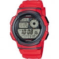 CASIO SPORT Mod. DIVER - WORLD TIME ILLUMINATOR 5 ALARMS, 10 YEARS BATTERY - RED AE-1000W-4AVDF Multifunction - Armbanduhr 45 mm Rot ansicht-2