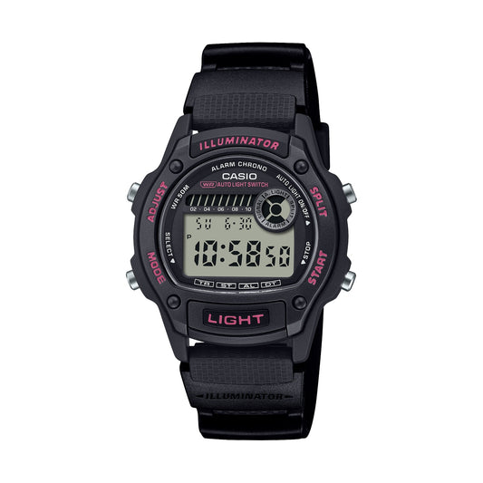 CASIO SPORT Mod. ILLUMINATOR SMALL WRIST 36.6mm case, Bio-Based Resin strap - BLACK W-220H-1A2VEF Multifunction - Armbanduhr 36.6 mm Schwarz