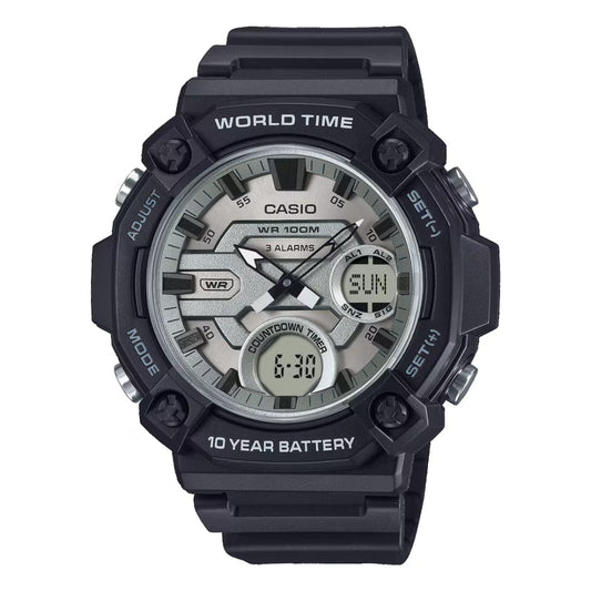 CASIO SPORT OVERSIZE 10 YEAR BATTERY - SILVER AEQ-120W-7AVDF Multifunction - Armbanduhr 52 mm Silber