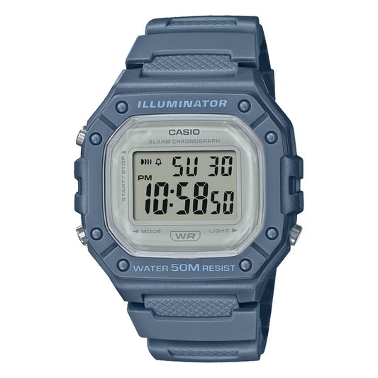 CASIO TIMELESS COLLECTION Mod. SPORT ILLUMINATOR WR 50M, ALARM, CHRONOGRAPH - AVIO - COLORED SERIE W-218HC-2AVDF Multifunction - Armbanduhr 43 mm Rot