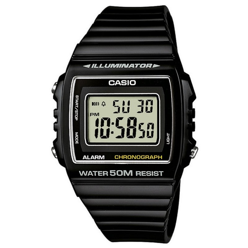 CASIO TIMELESS COLLECTION Mod. SPORT ILLUMINATOR WR 50M, ALARM, CHRONOGRAPH - BLACK W-215H-1AVDF Multifunction - Armbanduhr 40 mm Schwarz