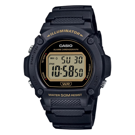 CASIO TIMELESS COLLECTION Mod. SPORT - ILLUMINATOR WR 50M, ALARM, CHRONOGRAPH - BLACK W-219H-1A2VCF Multifunction - Armbanduhr 47 mm Schwarz