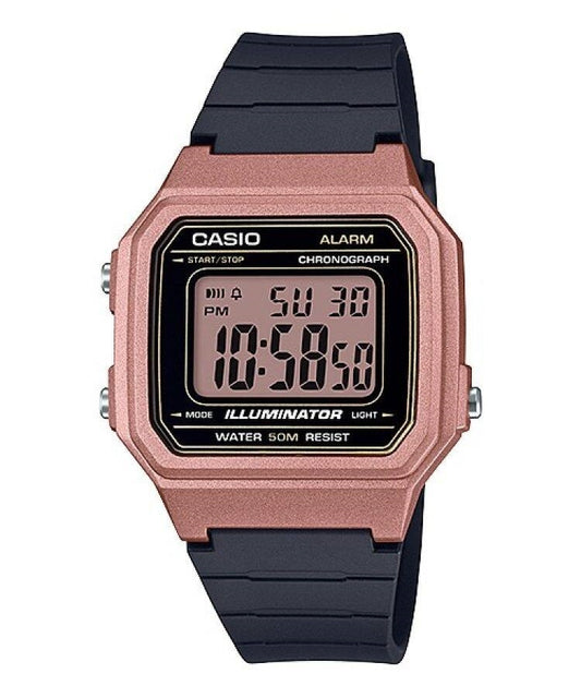 CASIO TIMELESS COLLECTION Mod. SPORT ILLUMINATOR WR 50M, ALARM, CHRONOGRAPH - BRONZE - METAL SERIE W-217HM-5AVDF Multifunction - Armbanduhr 43 mm