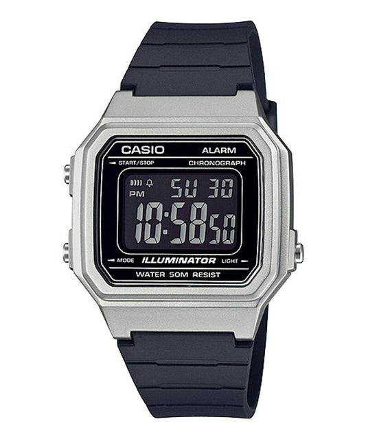 CASIO TIMELESS COLLECTION Mod. SPORT ILLUMINATOR WR 50M, ALARM, CHRONOGRAPH - SILVER - METAL SERIE W-217HM-7BVDF Multifunction - Armbanduhr 41 mm Silber