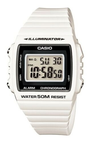 CASIO TIMELESS COLLECTION Mod. SPORT ILLUMINATOR WR 50M, ALARM, CHRONOGRAPH - WHITE W-215H-7AVDF Multifunction - Armbanduhr 40 mm Weiss