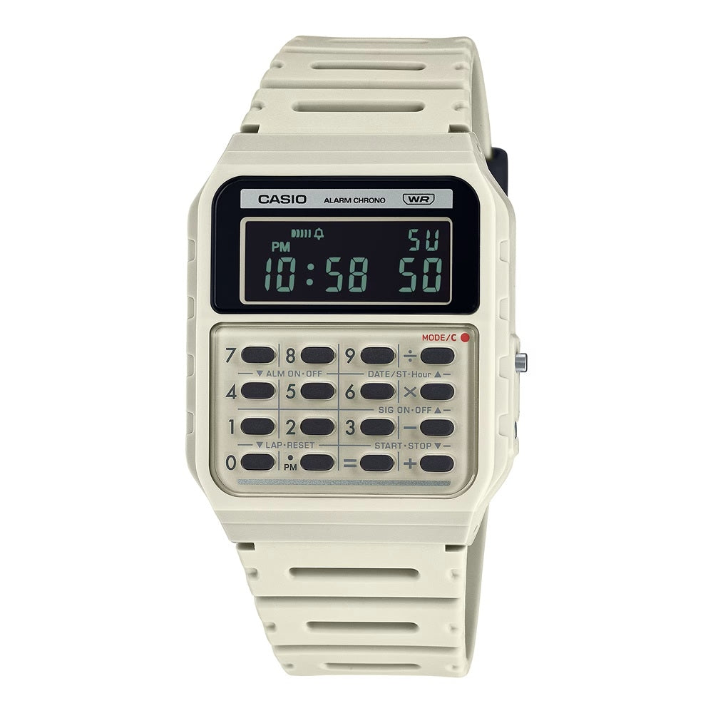 CASIO VINTAGE CALCULATOR EDGY COLLECTION - CREAM CA-53WB-8BEF Multifunction - Armbanduhr 34 mm