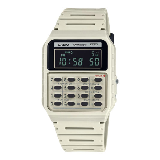 CASIO VINTAGE CALCULATOR EDGY COLLECTION - CREAM CA-53WB-8BEF Multifunction - Armbanduhr 34 mm