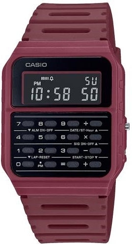 CASIO VINTAGE CALCULATOR EDGY COLLECTION - RED CA-53-WF-4BDF Multifunction - Armbanduhr 34 mm Rot