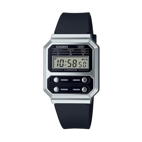 CASIO VINTAGE EDGY COLLECTION - BLACK A100WEF-1AEF Multifunction - Armbanduhr 40 mm Schwarz