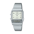 CASIO VINTAGE EDGY COLLECTION - CREAM AQ-800E-7A2EF Dual Time - Armbanduhr 40 mm ansicht-4