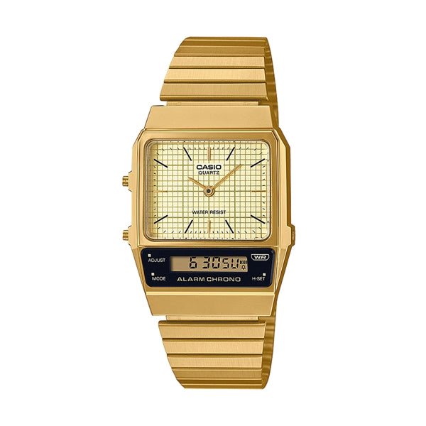 CASIO VINTAGE EDGY COLLECTION RETRO DIAL - GOLD AQ-800EG-9AEF Multifunction - Armbanduhr 40 mm Gold
