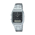 CASIO VINTAGE EDGY COLLECTION SUNRAY DIAL - BLACK AQ-230A-1DMQYES Sonnenbrille Schwarz ansicht-3