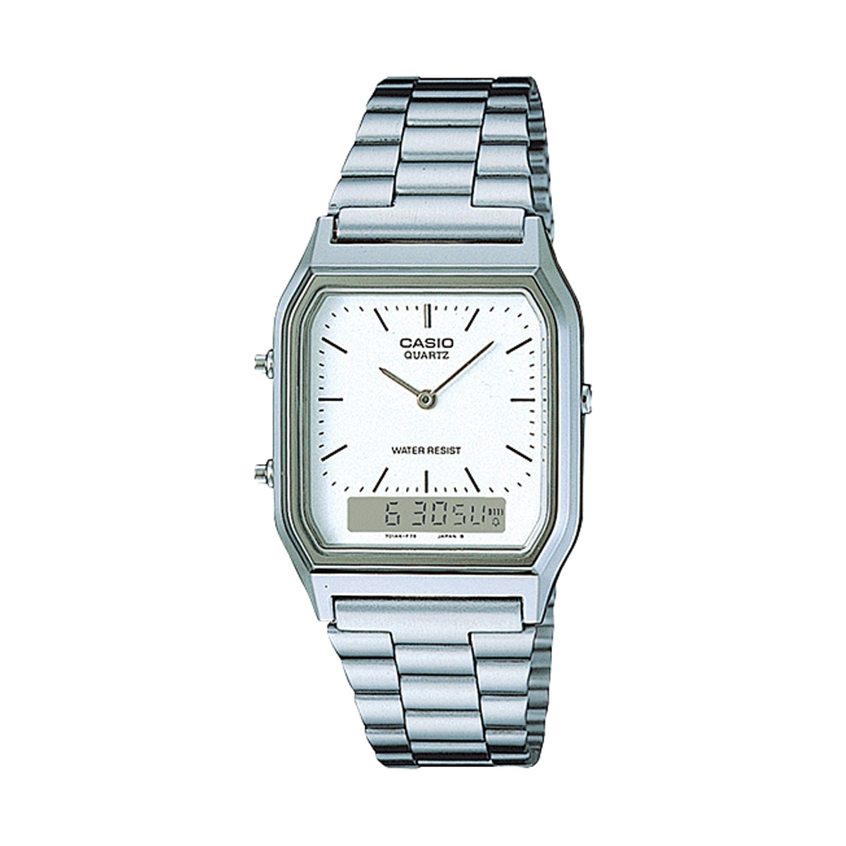 CASIO VINTAGE EDGY COLLECTION SUNRAY DIAL - WHITE AQ-230A-7DMQYES Sonnenbrille Weiss