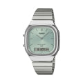 CASIO VINTAGE EDGY ROUNDED SQUARE - BLUE AQ-240E-2AEF Dual Time - Armbanduhr 36 mm Blau ansicht-6