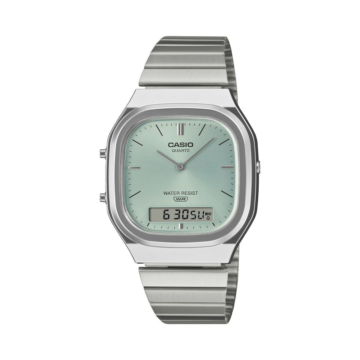 CASIO VINTAGE EDGY ROUNDED SQUARE - BLUE AQ-240E-2AEF Dual Time - Armbanduhr 36 mm Blau