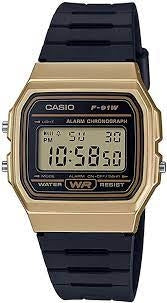 CASIO VINTAGE F-91 BIO RESIN STRAP - GOLD F-91WM-9ADF Multifunction - Armbanduhr 35 mm Gold