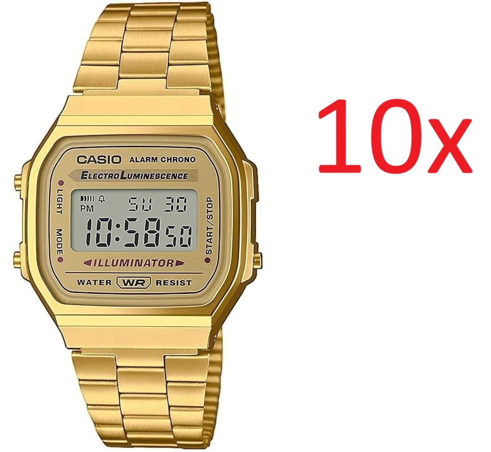CASIO VINTAGE ICONIC - ALL GOLD - PACK 10 PCS A168WG-9EF_10 Armbanduhr Gold