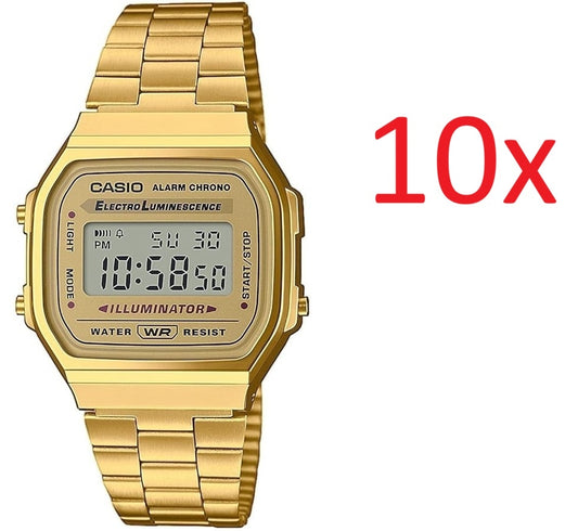 CASIO VINTAGE ICONIC - ALL GOLD - PACK 10 PCS A168WG-9EF_10 Armbanduhr Gold