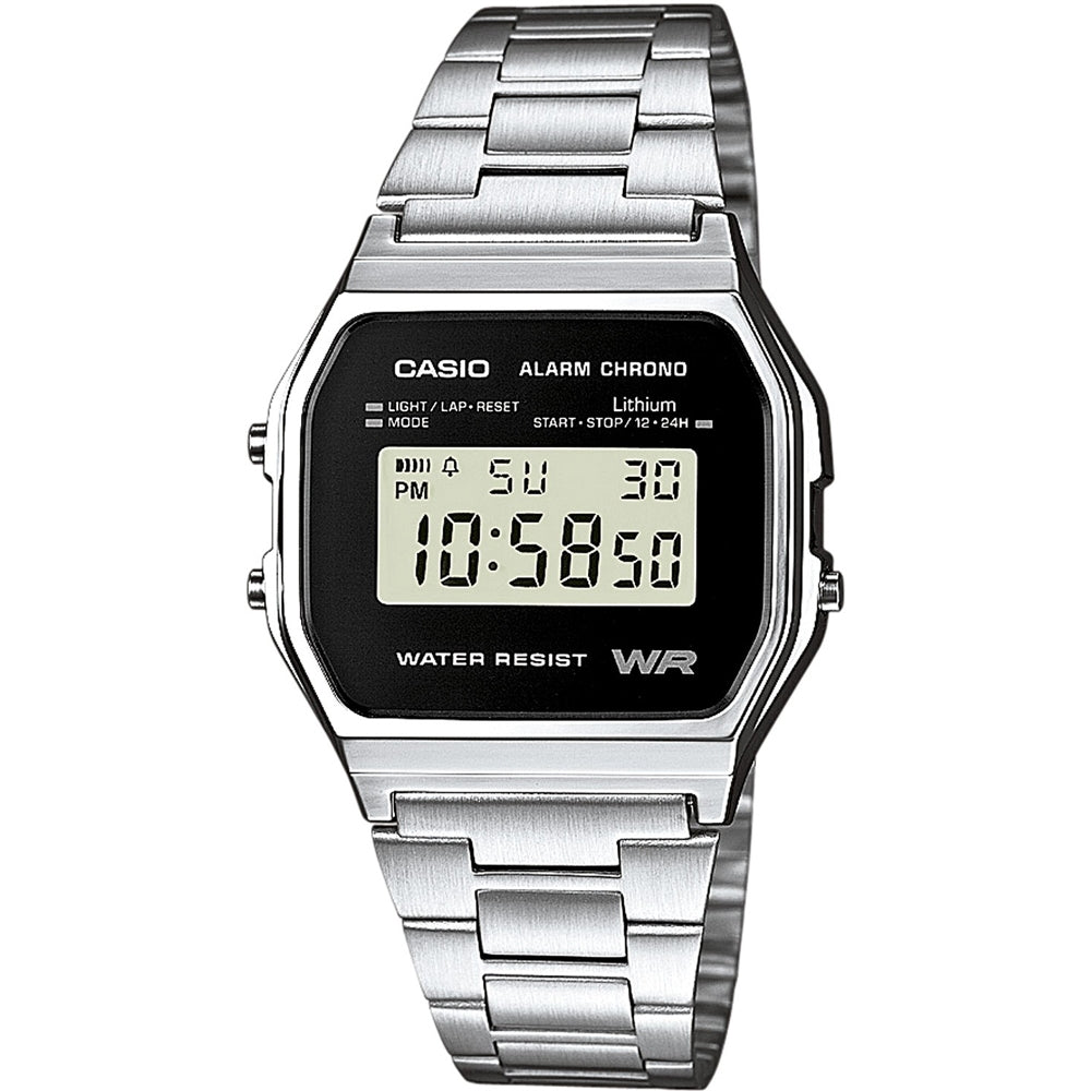CASIO VINTAGE ICONIC - BLACK A158WEA-1EF Multifunction - Armbanduhr 33 mm Schwarz