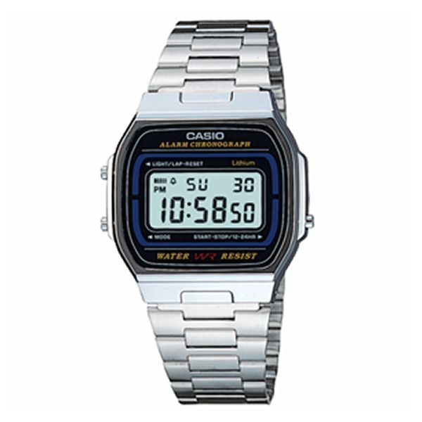 CASIO VINTAGE ICONIC - CLASSIC SILVER A164WA-1VES Multifunction - Armbanduhr 36 mm Silber