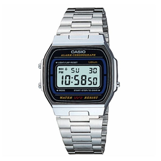 CASIO VINTAGE ICONIC - CLASSIC SILVER A164WA-1VES Multifunction - Armbanduhr 36 mm Silber