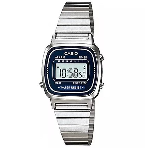 CASIO VINTAGE ICONIC MINI STEEL - BLUE LA-670WA-2DF Multifunction - Armbanduhr 25 mm Blau
