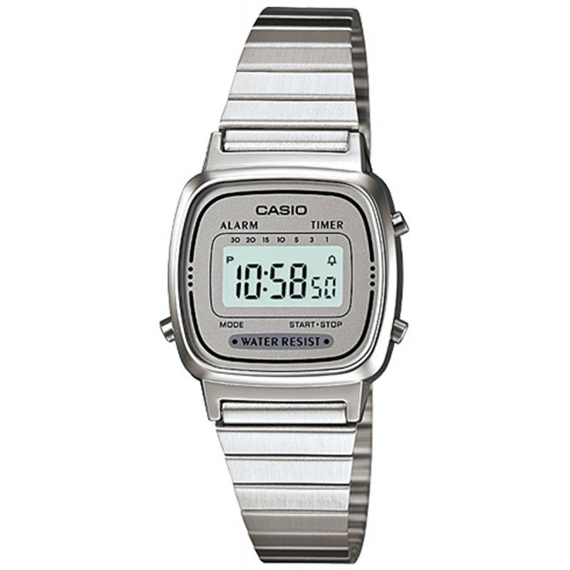 CASIO VINTAGE ICONIC MINI STEEL - LIGHT GREY LA-670WA-7DF Multifunction - Armbanduhr 25 mm Grau