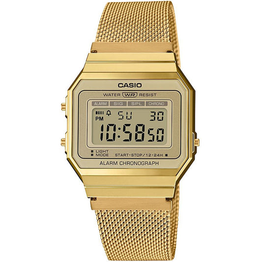 CASIO VINTAGE ICONIC SLIM DESIGN - GOLD MESH A700WEMG-9AEF Multifunction - Armbanduhr 35.5 mm Gold