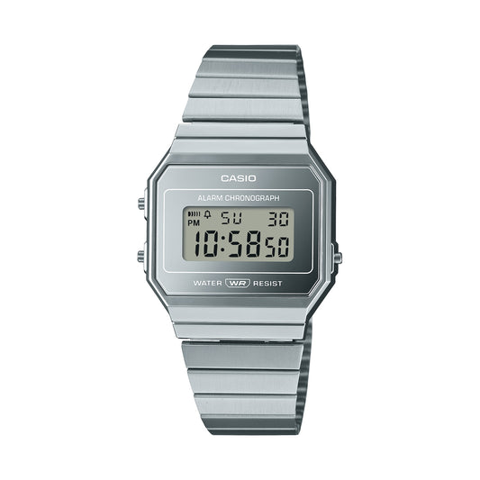 CASIO VINTAGE ICONIC SLIM DESIGN - SILVER A700WEV-7AEF Multifunction - Armbanduhr 35.5 mm Silber