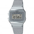 CASIO VINTAGE ICONIC SLIM DESIGN - SILVER MESH A700WEM-7AEF Multifunction - Armbanduhr 35.5 mm Silber ansicht-2