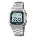 CASIO VINTAGE ILLUMINATOR 10 YEAR BATTERY DUAL TIME A178WA-1ADF Multifunction - Armbanduhr 32 mm ansicht-2