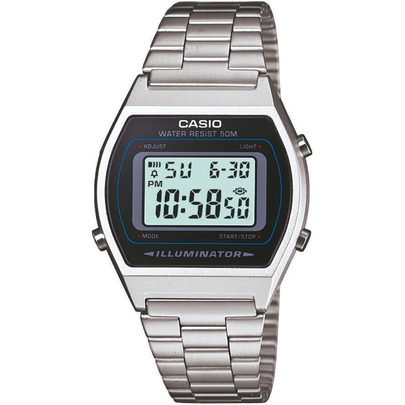 CASIO VINTAGE ILLUMINATOR - CLASSIC SILVER B-640WD-1AVDF Multifunction - Armbanduhr 35 mm Silber