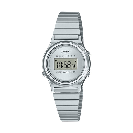 CASIO VINTAGE MINI COLLECTION SLIM ROUND - SILVER LA700WE-7AEF Multifunction - Armbanduhr 26.5 mm Silber