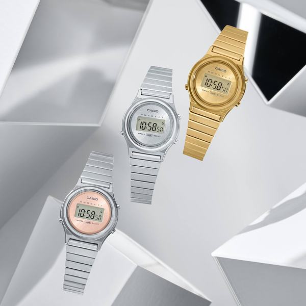CASIO VINTAGE MINI COLLECTION SLIM ROUND - SILVER LA700WE-7AEF Multifunction - Armbanduhr 26.5 mm Silber ansicht-3