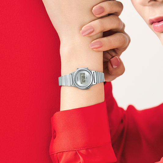 CASIO VINTAGE MINI COLLECTION SLIM ROUND - SILVER LA700WE-7AEF Multifunction - Armbanduhr 26.5 mm Silber ansicht-2